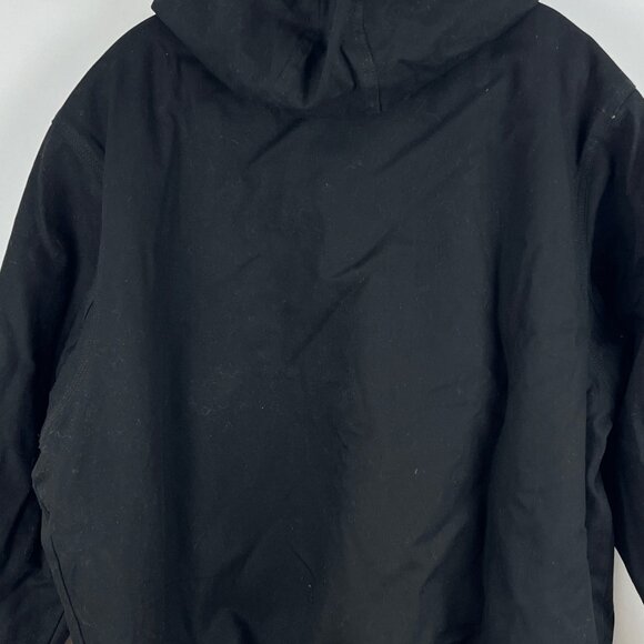 CX2 Winter Bomber Jacket Size 2XL Black Full Zip Long Sleeve Hooded Lined Insula - Picture 8 of 9